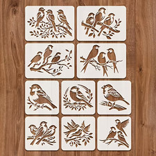 Bird Stencils Set of 10 Reusable Craft Templates Art Templates Painting Template