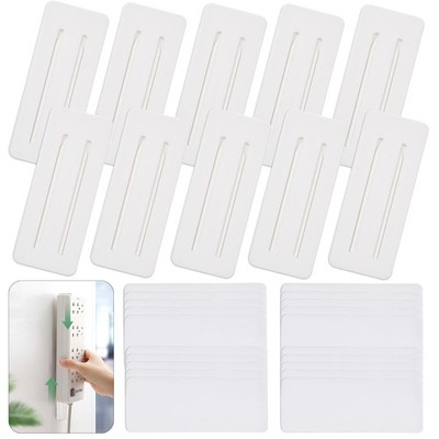 Self Adhesive Power Strip Holder 10 Pack - No Drill Extension Block Wall Moun...