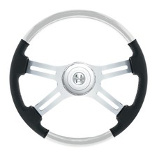 Pearl White Leatherwood Steering Wheel With Horn Bezel And Button
