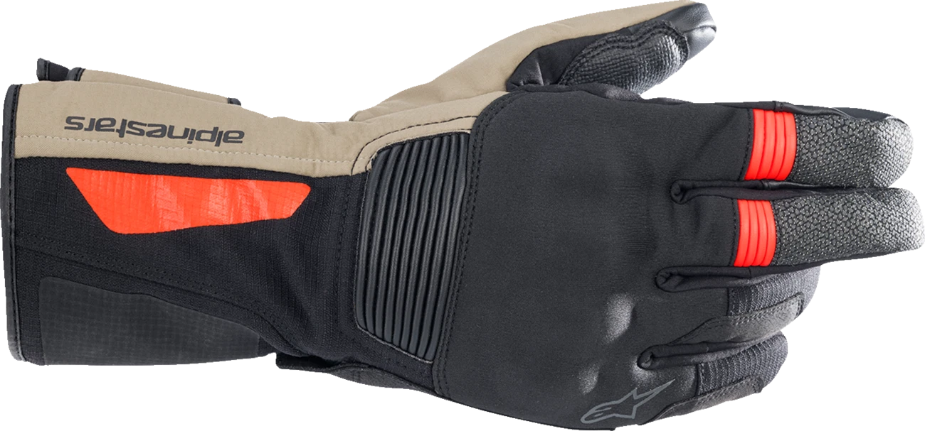ALPINESTARS Denali Aerogel Drystar Gloves Black Dark Khaki Fluo Red