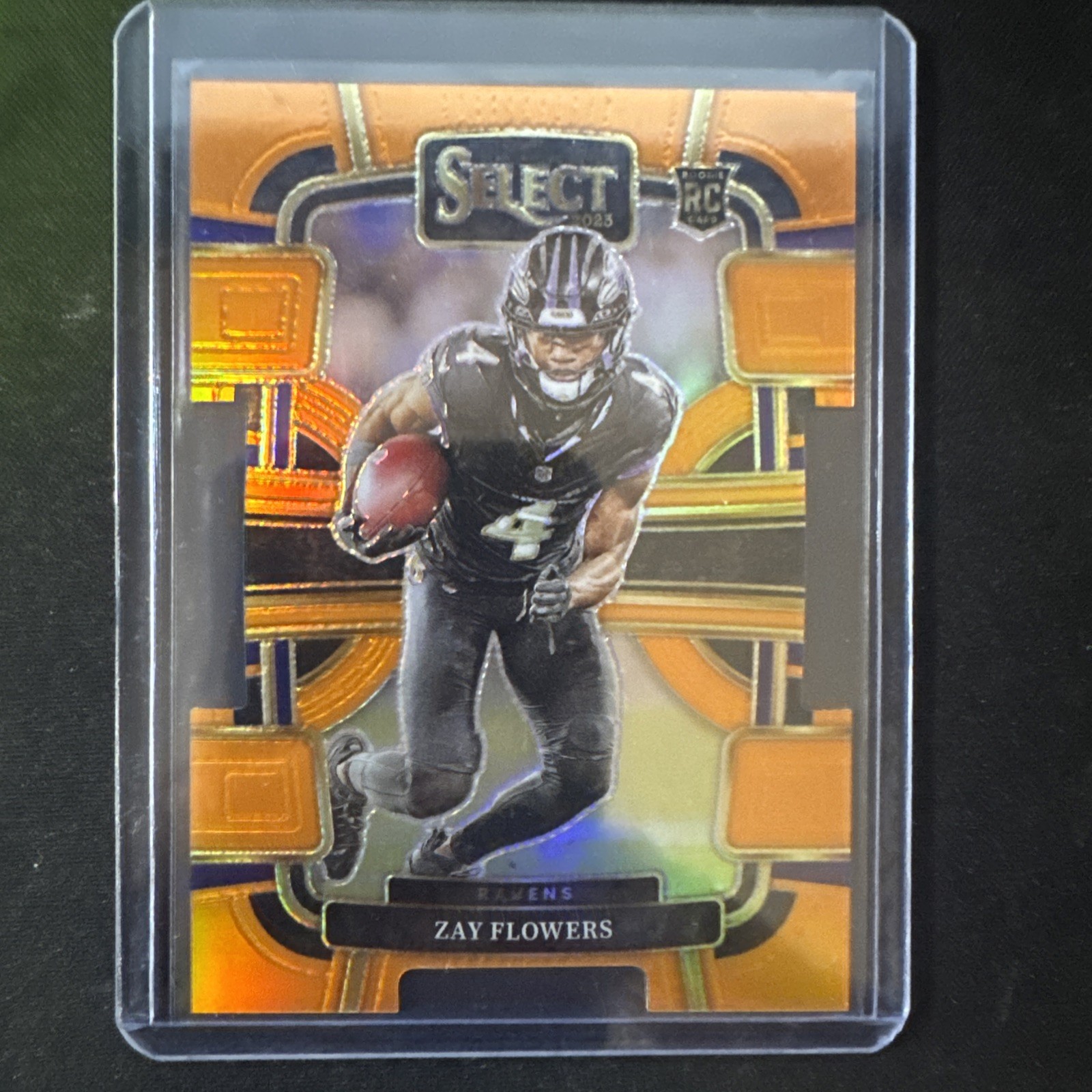 2023 Panini Select - Concourse Zay Flowers #8 Orange Prizm Die-Cut /499 (RC)
