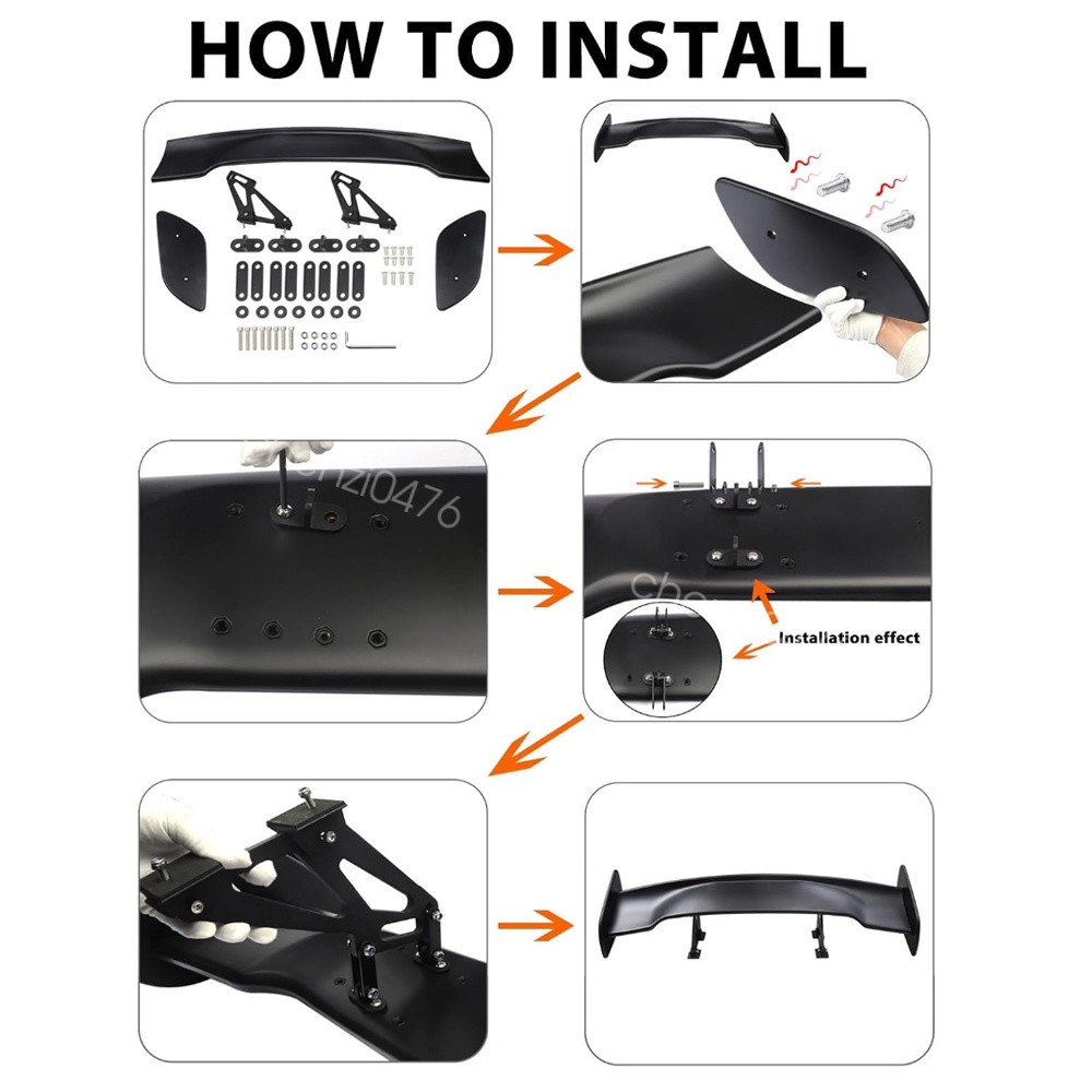 For Acura NSX Glossy Black 57" Rear Spoiler Wing Truck GT Style N