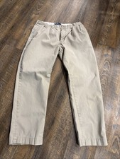 Polo Chino Ralph Lauren Ethan Pants Khaki Pleated  Mens Size 34x32