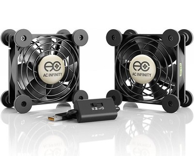 AC Infinity MULTIFAN S7 USB Table Cooling Fan Dual Pack AI-MPF120A2