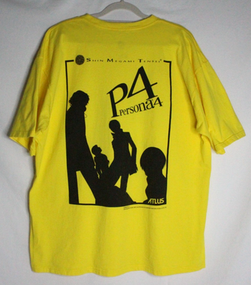 Vintage 2008 Atlus Shin Megami Tensei Persona 4 PS2 Promo T-Shirt