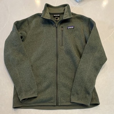 Patagonia Men's Green Full Zip Fleece Jacket Mid-Length Outdoor Pockets Size M