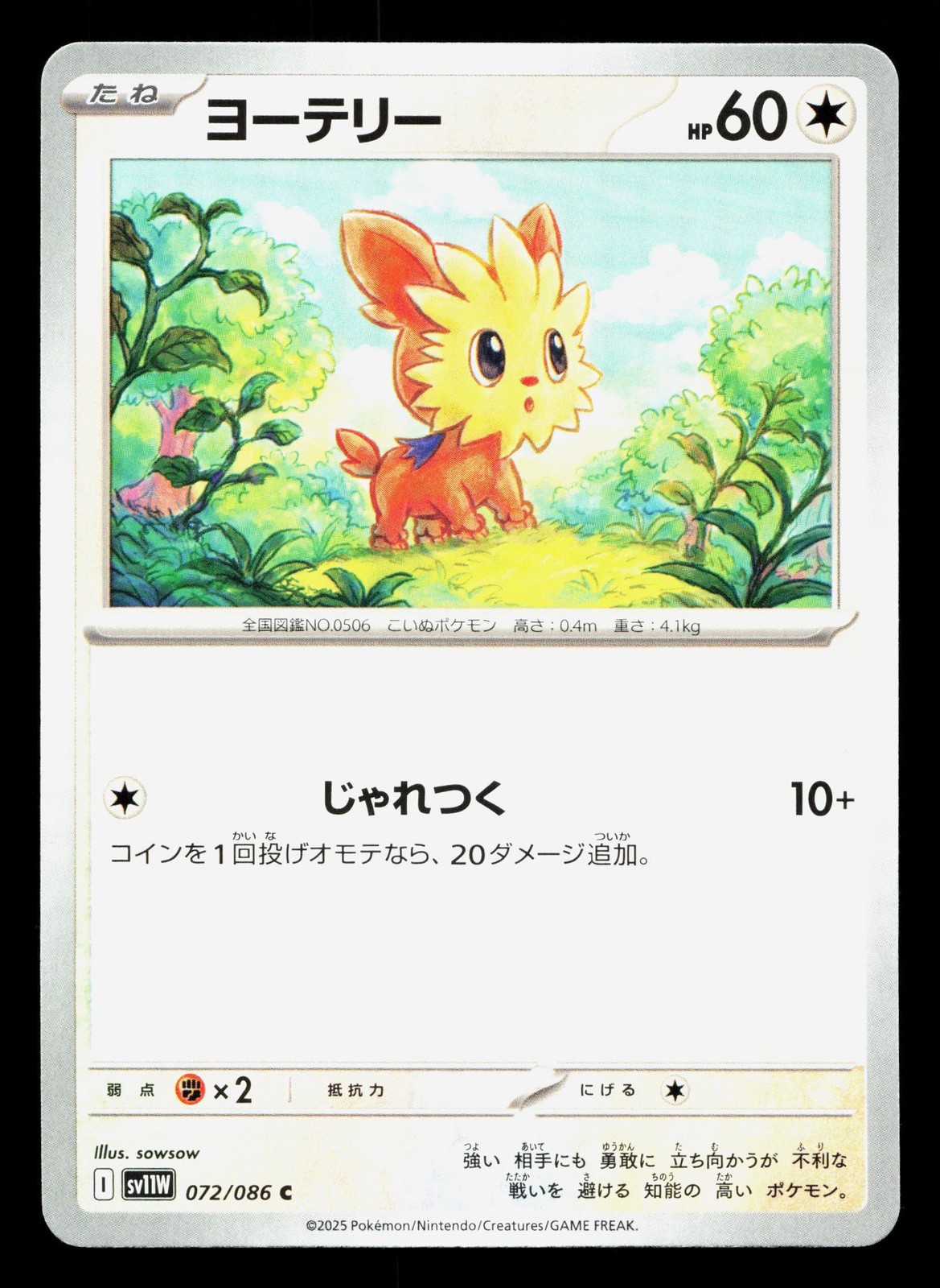 Lillipup 072/086 White Flare NM Japanese Pokemon Card TCG