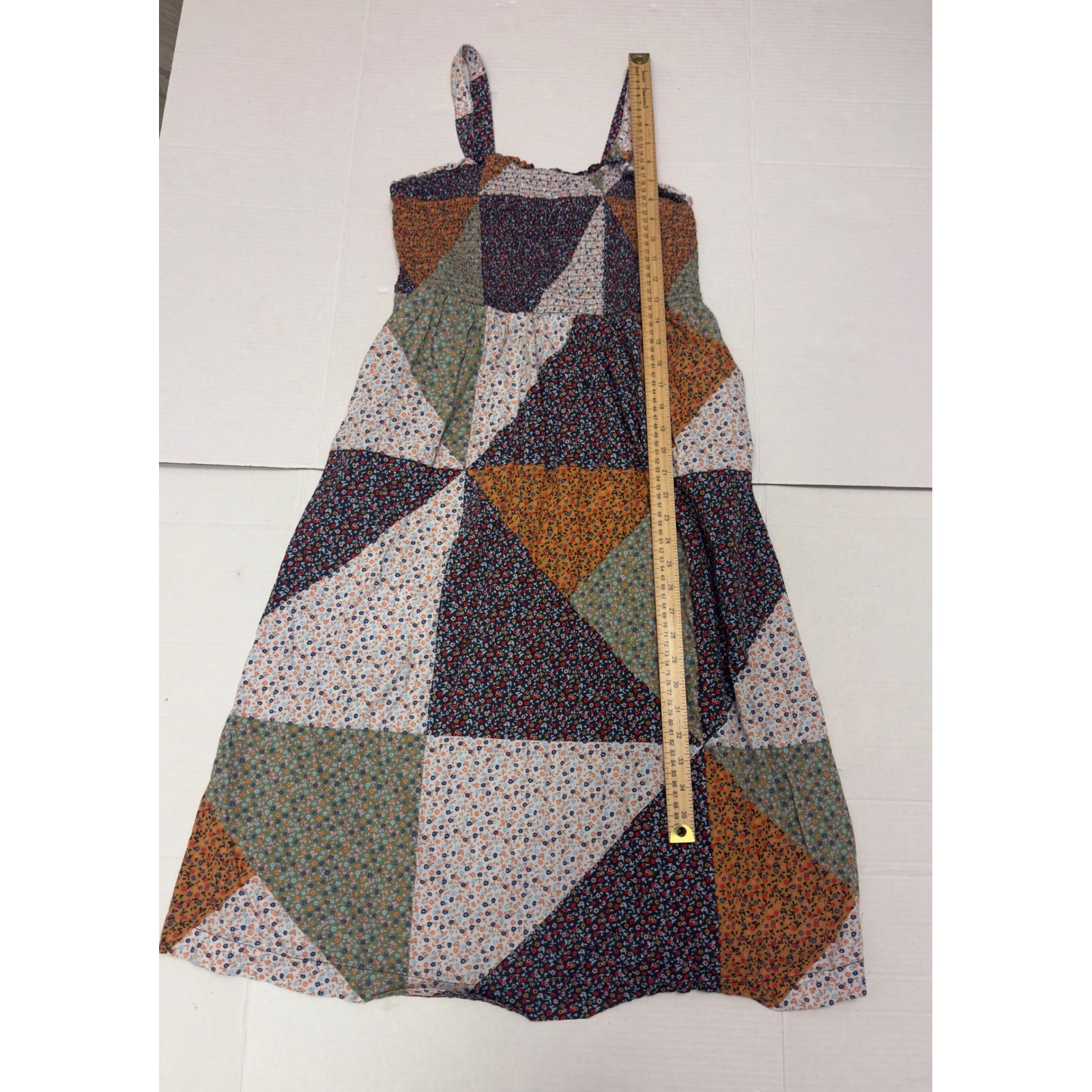 Universal Thread Floral Patchwork Smocked Midi Dr… - image 7