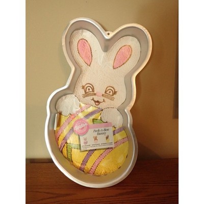 Wilton Peek-A-Boo Bunny Cake Tin Pan New 1992 Vintage Mold Easter Baking