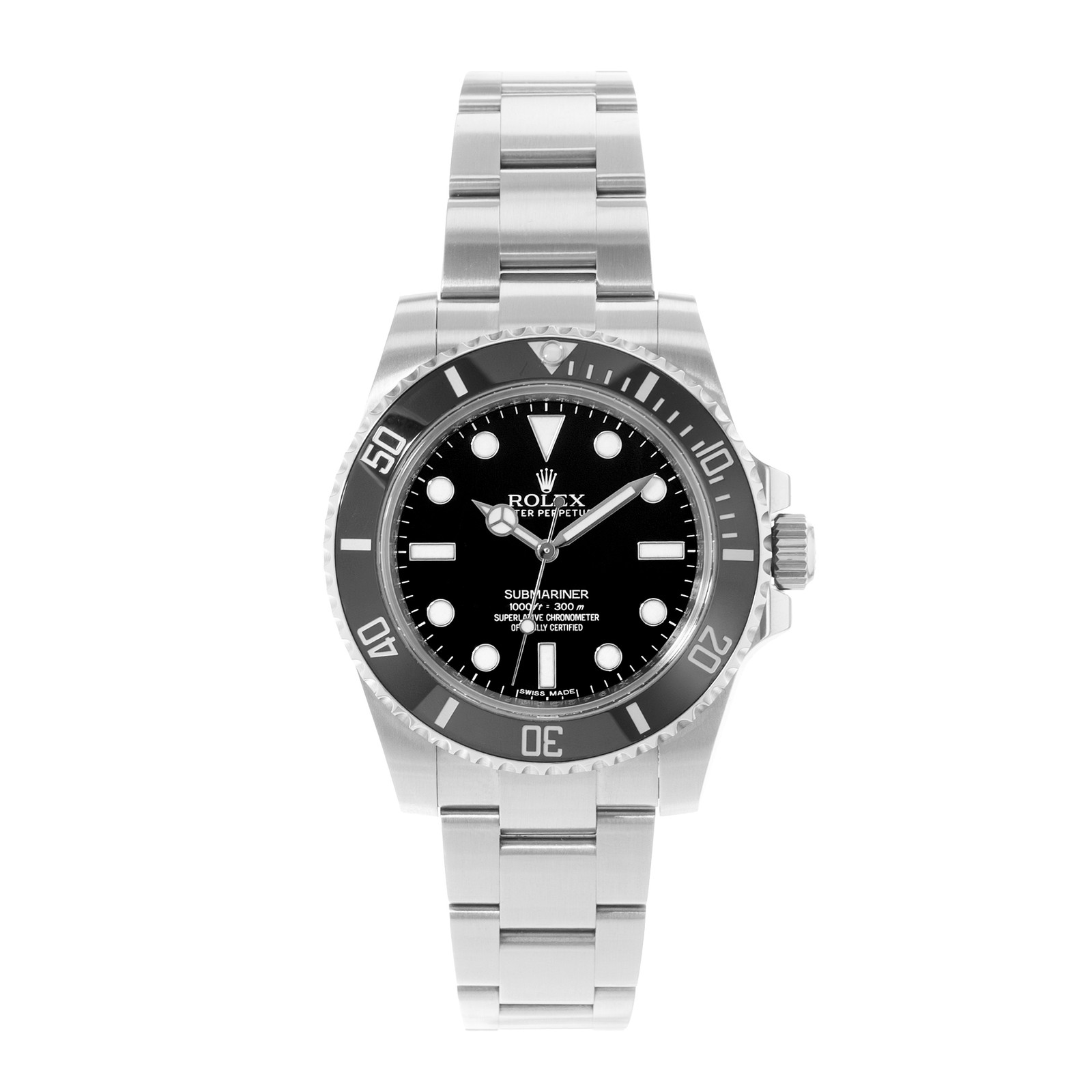Rolex Submariner No Date 114060 Black Dial Steel Ceramic Mens Watch Card 2013 image 2