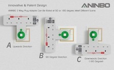 7 in 1 WALL EXTENSION MULTI PLUG IN MAINS SOCKET ADAPTER SPIKE SURGE PROTECTOR