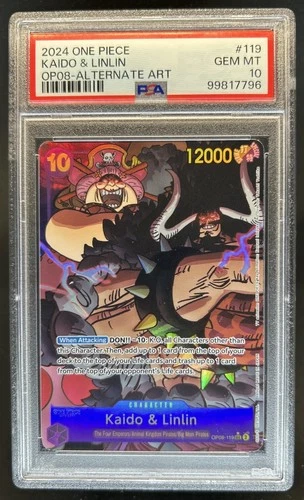 2024 One Piece Two Legends Kaido & Linlin Secret Rare Alt Art #OP08-119 PSA 10