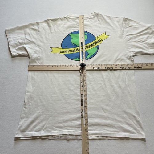 Vintage Motorola Hemd Herren Large weiß INTEROP 1992 Single Stitch Promo 90s - Bild 10 von 13