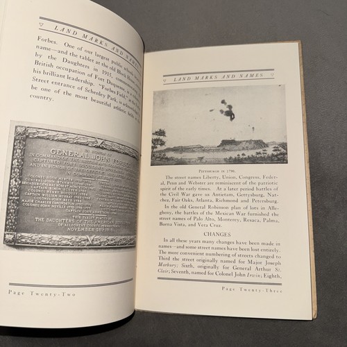 Frühe Landmarken und alte Namen in Pittsburgh von Annie Clark Miller 1924 - Bild 14 von 16