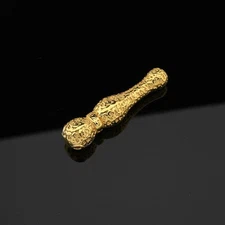 Gold plated imam tube bead 925 silver Islamic Prayer Beads Misbaha 610304 