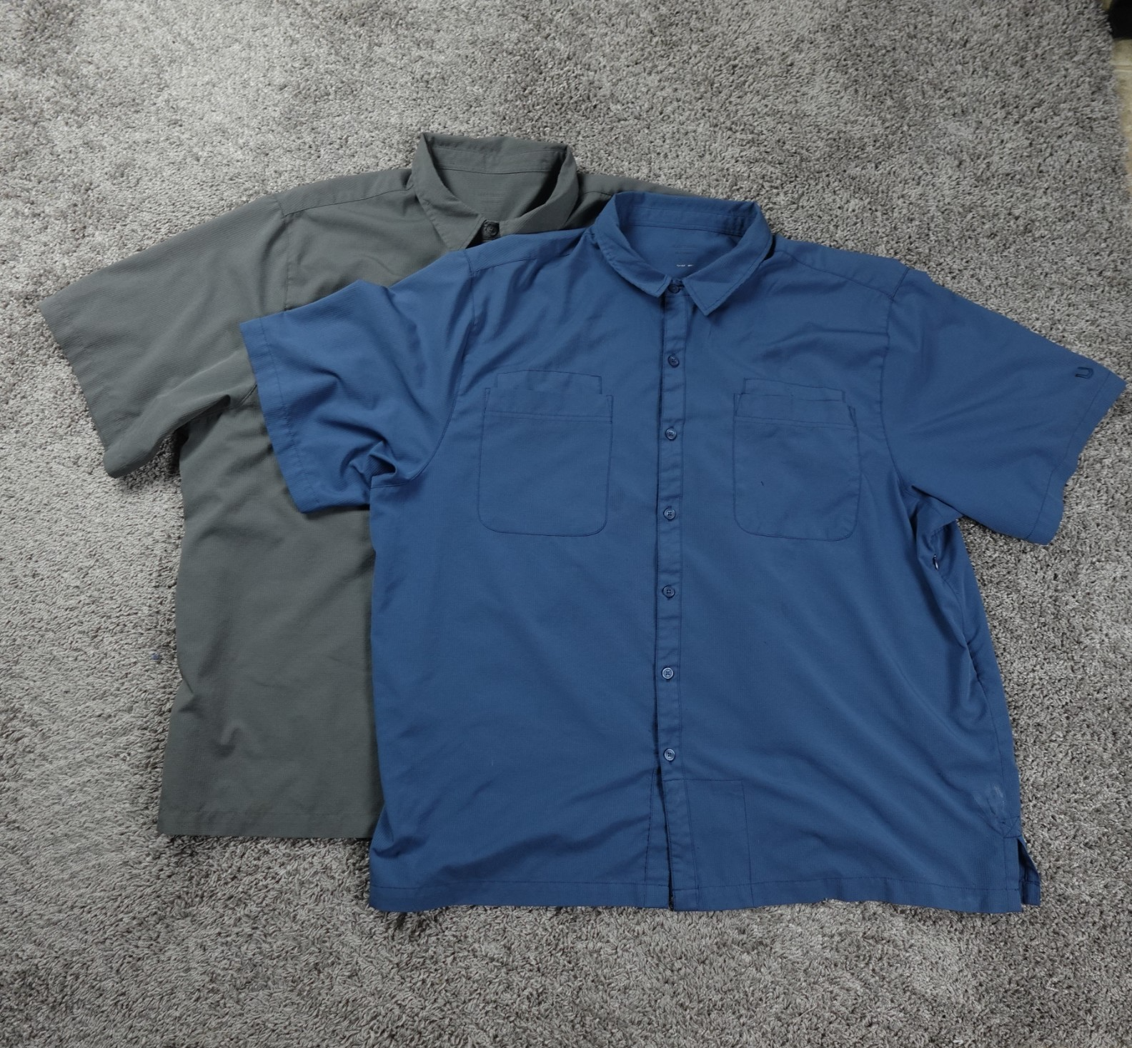 Scottevest Shirt Mens 3XL Short Sleeve Sevcamp Outdoor Ripstop Button Down Lot 2