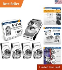 Versatile 304 Stainless Steel U Clip Nuts - 8 Pack, 5/16"-18 for Automotive Use