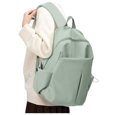 Green Waterproof Backpack for Girls Women Lightweight Simple Middle School