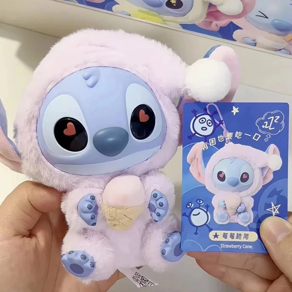 Nuevo MINISO Stitch Eat Something Before Sleep Serie Figura Vinilo 1ª Copia Maestra Foto 2 de 4
