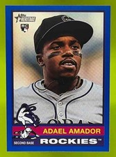 2025 Topps Heritage Adael Amador Dark Blue Bordered #61 RC Rockies
