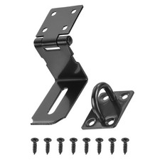 4" Right Angle Door Hasp Latch Steel 90 Degree Security Padlock Hasp Lock Latch