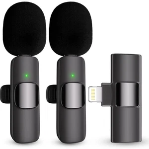 Sans fil professionnel 2 Lavalier Lapel Mics, Port éclair (2 Boîte)
