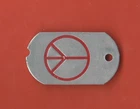 MILITARY STEEL DOG TAG - PEACE SYMBOL