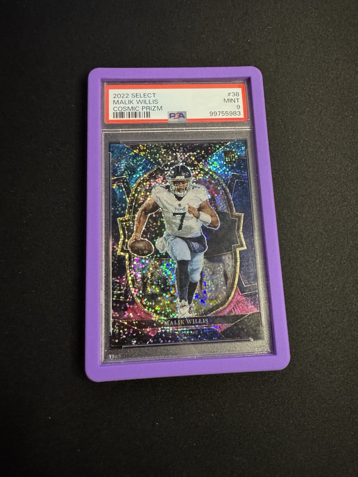 2022 Panini Select - Concourse Malik Willis #38 Cosmic Prizm (RC) PSA 9