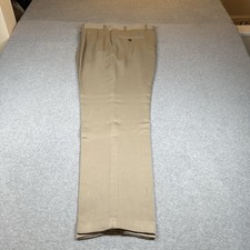 Chaps Dress Pants Mens 36x30 Beige Rayon Blend Cuffed Pleated Work