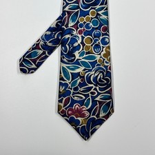 Buckingham Blue Floral Abstract Pattern Neckt...