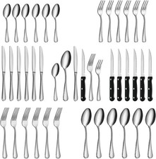 Set Posate da 36 Pezzi, Posate Acciaio Inox per 6 Persone, Set di Posate Finemen