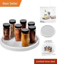 Elegant 10" Spinning Kitchen Organizer with Non-Slip Lining  Stable Base