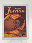 MICHAEL JORDAN CHICAGO BULLS CARTOON CARD 84-89 STATS UNLICENSED Q5902