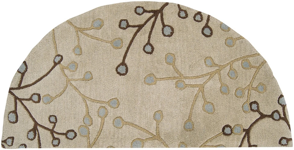 5x8 Carpet Handmade Wool Gray Leaf Vine 5008 Area Rug - Approx 5' x 8' - Image 3 of 4