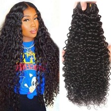 Brazilian water Wave 3 Bundles Human Hair Weave and weft Virgin Hair Extension