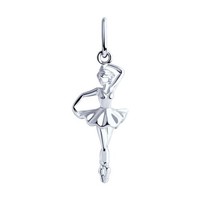 KettenanhäNger AnhäNger Charm Ballerina 925 Silber Echtschmuck