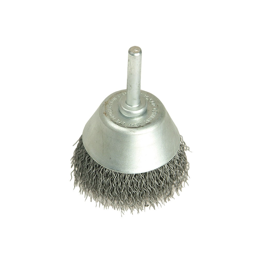 Lessmann Cup Brush with Shank D50mm x H20mm, 0.30 Steel Wire