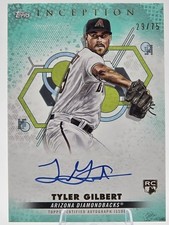 Tyler Gilbert /75 2022 Topps Inception Rookie RC On Card Auto Arizona SSP. rookie card picture
