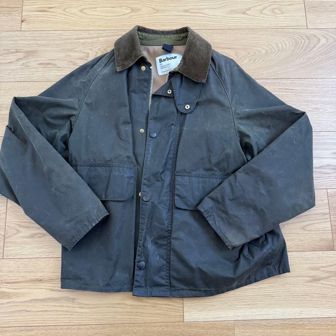 BARBOUR Margaret Howell Spey Jacket Olive Waxed XS #5519