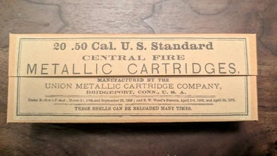 SURLEY'S POSSIBLES Cartridge Box: .50-70 UMC Label, 20 Round