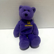 Limited Treasures Moss 84 Vikings NFL Purple Plush Teddy Bear Stuffed, 1998