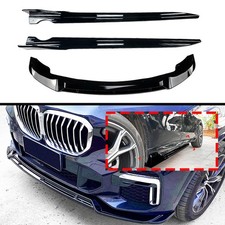 F�r BMW X5 G05 M Paket 19-25 Front Lippe Spoiler + Seitenschweller Schwarz Glanz