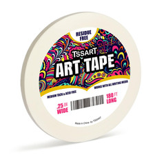 White Art Tape Medium Tack - Masking Artists Tape for Drafting Art Watercolor Pa