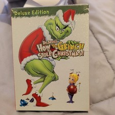Dr. Seuss How the Grinch Stole Christmas Deluxe Edition DVD Sealed W/Slipcover