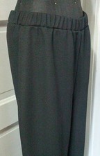70's MONTGOMERY WARD Black Textured Pull On Pants Slacks 18