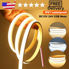 12V Flexible LED Strip Waterproof Sign Neon Lights Silicone Tube 1M 2M 3M 5M USA