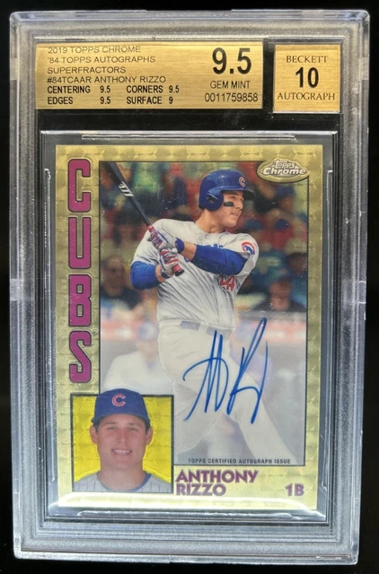 2019 Topps Chrome Anthony Rizzo 1984 Baseball Auto SuperFractor #1/1 BGS 9,5/10