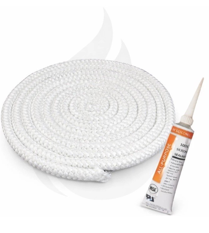 7/8" x 8' Pellet Stove Door Gasket Kit Incl. High-Temp Adhesive