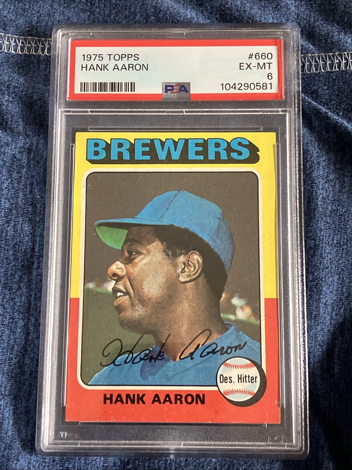 1975 Topps - Hank Aaron #660 PSA 6