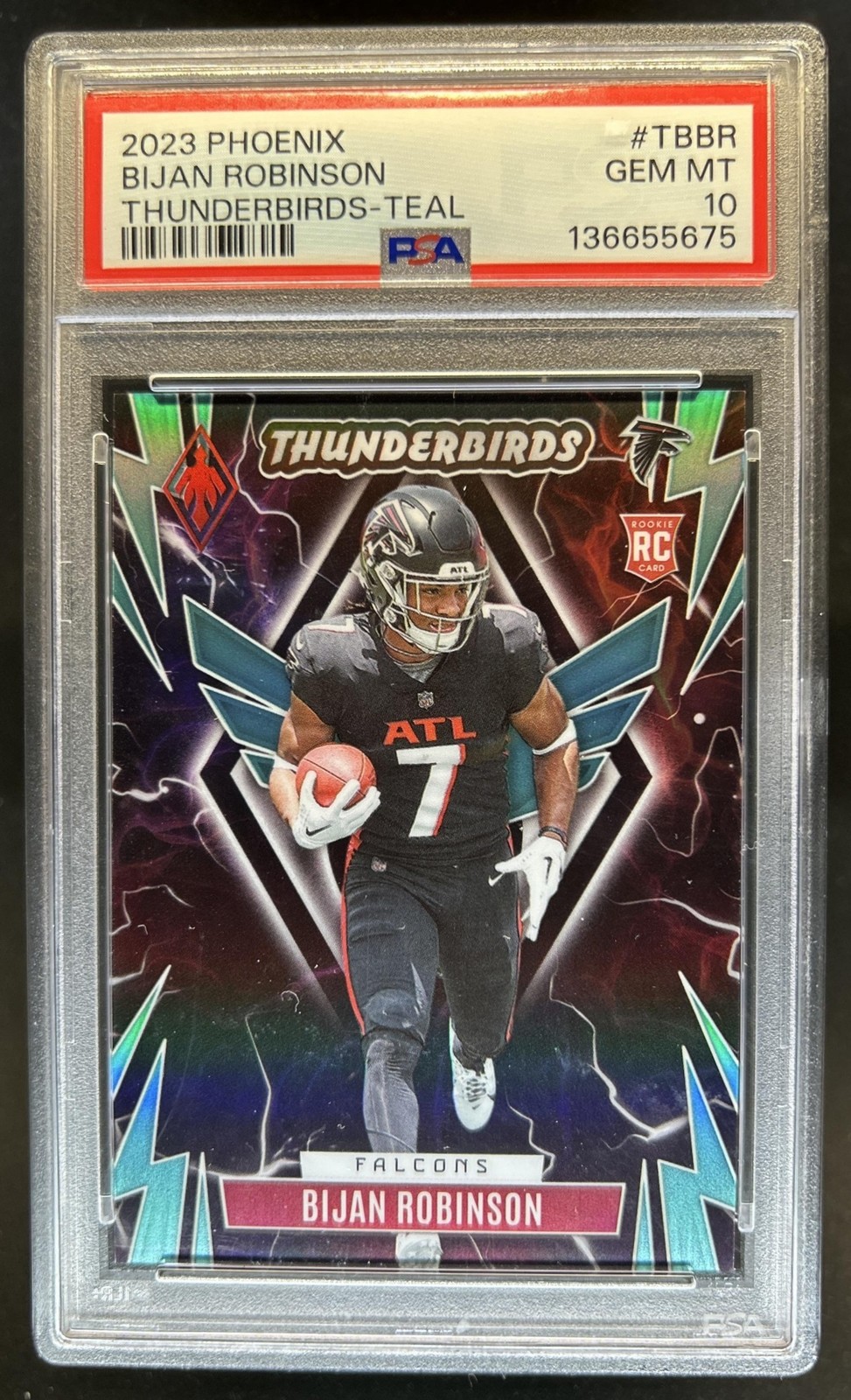 Bijan Robinson Panini Phoenix Thunderbirds #TBBR Teal